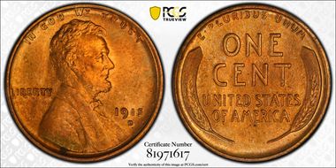 1915-D 1C MS65RD