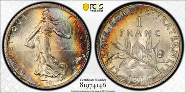 1916 1 Fr Gad-467 F-217 MS67