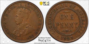 1929 (m) 1D Indian obverse N1BN