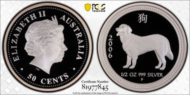 2006-P 50C Year of the Dog PR70DCAM