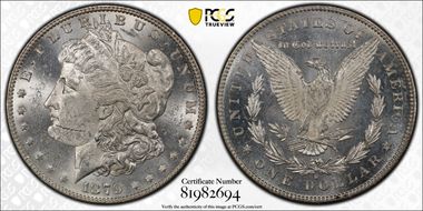 1879-S $1 VAM 4, Rev. of 1878 MS61