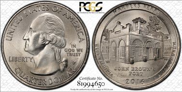 2016-P 25C Harpers Ferry NP MS67