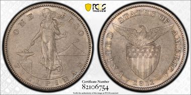 1911-S Peso MS62