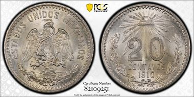 1910-M 20C 1/inverted 1 MS65