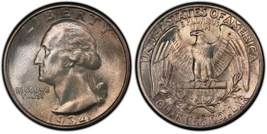 1934 25C Doubled Die Obverse MS66+