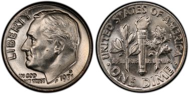 1971-D 10C MS67FB