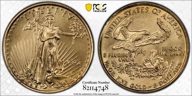 1993 $5 Gold Eagle MS70