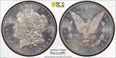 1887 $1 MS66DMPL