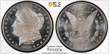 1880-S $1 MS67+ DMPL