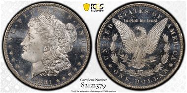 1881-O $1 MS65+ DMPL