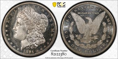 1881-S $1 MS67DMPL