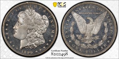 1896 $1 MS67DMPL