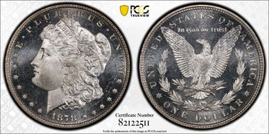 1878 7TF $1 Reverse of 1879 MS65DMPL