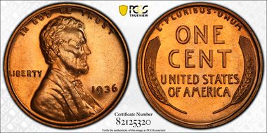 1936 1C Satin PR67RD