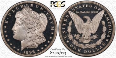 1896 $1 PR67+ DCAM