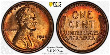 1926-S 1C MS64+ RD