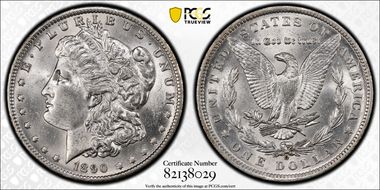 1890-O $1 MS62