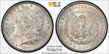 1890 $1 MS62