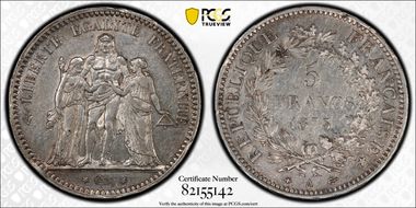 1873-A 5 Fr Gad-745a F-334 XF45