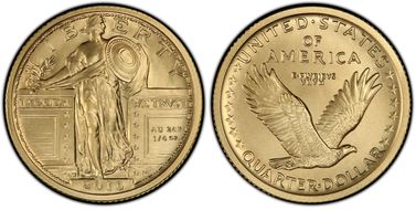 2016-W 25C 100th Anniversary Gold 100th Anniversary Label First Strike SP70