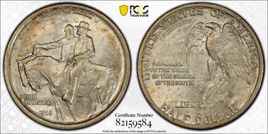 1925 50C Stone Mountain, DDO, FS-101 MS63