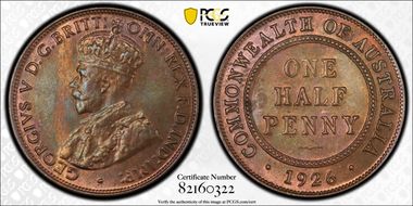 1926 1/2D MS64BN