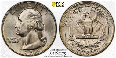 1954-D 25C MS66