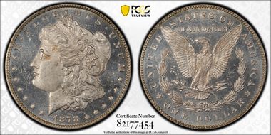 1878 7/8TF $1 Weak VAM 41A 7/4 MS63DMPL