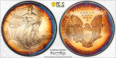 1995 $1 Silver Eagle MS67