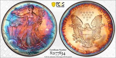 2001 $1 Silver Eagle MS68