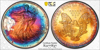 1995 $1 Silver Eagle MS67