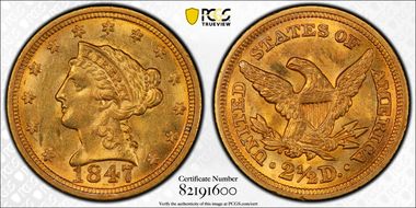 1847 $2.50 MS61