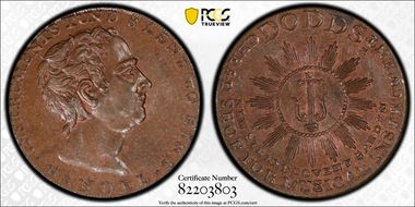 (c.1790) Tk 1/2D DH-300 Middlesex, Dodd's MS65BN