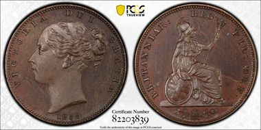 1839 1/4D S-3950 Bronzed PR65