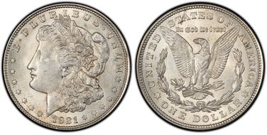 1921 $1 Morgan MS63
