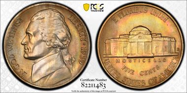 1939-D 5C Reverse of 1938 MS66