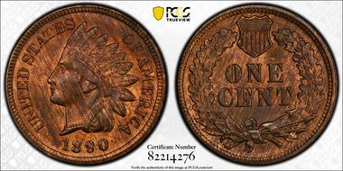 1890 1C MS63RB