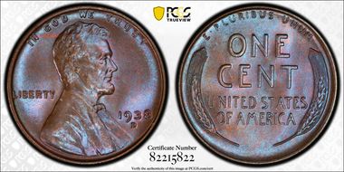 1938-D 1C MS66BN