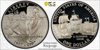 2007-P $1 Jamestown PR70DCAM