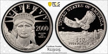 2000-W $10 Statue of Liberty PR69DCAM