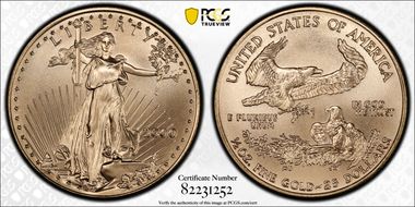 2000 $25 Gold Eagle MS69