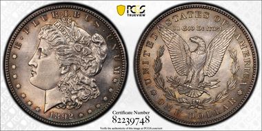 1892-S $1 MS64+