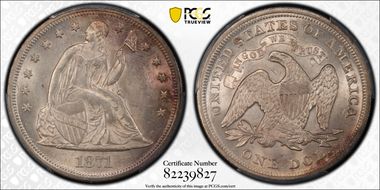1871 $1 MS64+