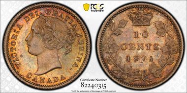 1871 10C MS65+