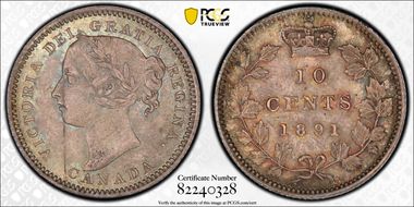 1891 10C 22 Leaves MS66