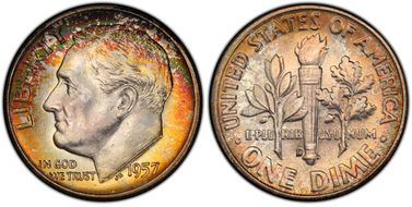1957-D 10C MS67+