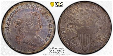 1798 $1 BB-105 AU58+