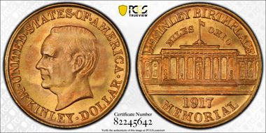 1917 G$1 McKinley MS67+