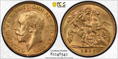 1925-SA 1/2 Sov S-4010 MS65