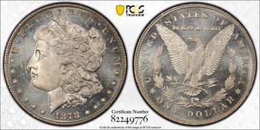 1878 7TF $1 R78 VAM 84 Line Under 8 MS66PL